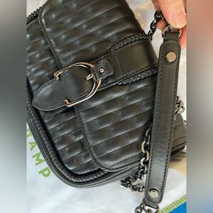 Longchamp Black Quilted Crossbody Bag nwt